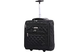 Aerolite 45x36x20cm easyJet Maximum Size Eco Friendly 28L Under Seat Travel Trolley Bag Carry On Cabin Hand Luggage Suitcase 45x36x20 with 5 Year Warranty (Black)