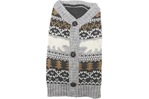 ZHEZHE Dog Costume, Christmas Knitted Jumper, Cotton Dog Sweater For Parties, Winter Coat, Dressing Up, Puppy Gift, Fashion Pet Costume (Grizzly bear, X-Large)