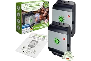 ISOTRONIC Mäuseabwehr Rattenabwehr mit Ultraschall 2 Stück | Testsieger Schädlingsvertreiber elektronisch | für Haus, Keller, Garten, Mäuse und Ratten| vertreiben ohne Chemie und Mäusefalle