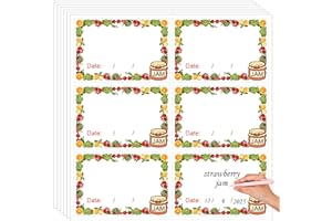 REMERABEL 1.77 x 2.46 inch Homemade Jam Jar Labels 120 Pcs Waterproof Easy Peel Stickers of Kitchen Preserves Jar