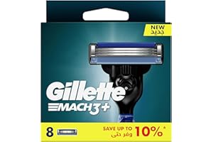 Gillette Mach3 Ostrza Wymienne do Maszynki do Golenia dla Mężczyzn 8 Sztuk, z Ostrzami Twardszymi niż Stal Zapewnia Golenie Nawet do 15 Razy na Ostrze