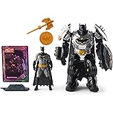 DC Comics, Metal Force Batman aksiyon fig&uuml;r&uuml;, 15 cm boyutunda ve 10 cm mini fig&uuml;rl&uuml;, yerleşik patlayıcı ve zırh takımı, 4 yaş