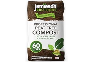 Jamieson Brothers Peat Free Professional All Purpose Compost with added John Innes 60L - Specially formulated mix which comes with 6 months feeding as standard