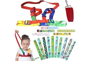 BDSHUNBF 7PCS Harnais de Sécurité Enfant, Harnais de Marche Pour Bébé, Anti-perte Enfant Harnais de Sécurité, Réglable Bretelles Aide à la Marche Bébé, pour Voyage Shopping