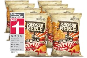 ‎HEIMART Krosse Kerle Chips | HeiMart | Tomate & Paprika | 8er Box | regional | glutenfrei | vegan | 8 x 115 g
