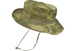 QHIU Boonie Taktischer Fischerhut Boonie Sonnenschutz Vision Camouflage für Camping Wandern Angeln Herren Unisex