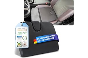 Healthfix® Car Seat Wedge Cushion | Orthopedic Memory Foam Car Seat Wedge Pillow for Driving Comfort & Posture | Seat Riser Cushion for Short Drivers & Back Pain Relief