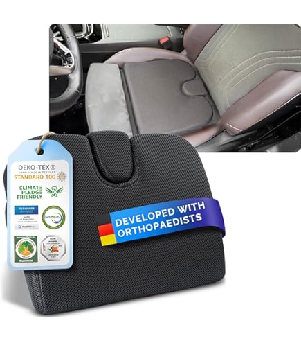 Orthopedisch zitkussen, ergonomische ondersteuning voor bureaustoel en auto; vermindert pijn, bevordert de doorbloeding, verlicht stuitbeen en wervelkolom. (H1 - zacht