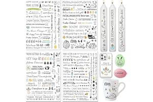 QXRXN Rub On Sticker Ostern, Kerzen Tattoo Ostern Rub Ons Folie Ostern Frühling Sprüche für Raysin Keraflott Möbel Glas Holz Klötzchen Scrapbooking Sticker, Rub-On Transfer Aufkleber Kerzentattoos Ostern