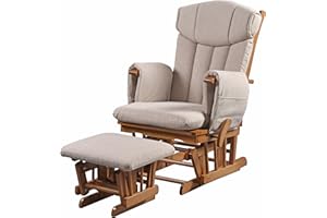 KUB Chatsworth Premium Glider Nursing Chair & Footstool | Award-Winning Design | 7 Recline Positions | Unique Safety Lock | Luxury Corduroy | Safety Certified (Dark Cappuccino)
