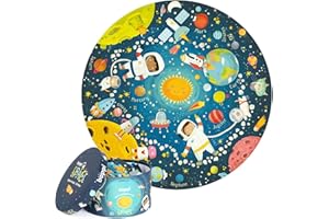 Boppi Puzzle Bambini 150 Pezzi - Giochi Bambini Per 5 6 7 8 Anni - Giochi In Scatola Educativi - Gioco Da Tavolo - Puzzle Astronauta nello Spazio Per Bambini- Regalo Bambina e Bambino - Diametro 58cm