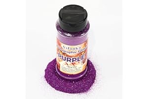 ASLANKA 140g Purpurina Manualidades, Púrpura Botes de Purpurina, Brillantina Manualidades para Maquillaje y Manualidades, Cuerpo, Cabello Uñas y Arte