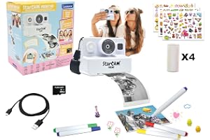 Lexibook, StarCAM, HD-kamera med utskrift, DJ160 | Direktskrivare, foto, video, selfie, musik och spel, dekorationskit