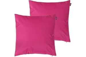 Bean Bag Bazaar Soleil Cushions, Set of 2, Pink Cushions, Cushions with Cover Included, Water Resistant, Outdoor Cushions for Garden Furniture