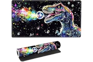 FQSXFIFN for MTG Playmat with Storage Bag, for TCG Playmat and Playing Card Mat for Magic Board Games, Non-Slip Bubbles Dinosaur Desk Mat, Stitched Edges Game Mat, Rollable & Foldable Card Play mat