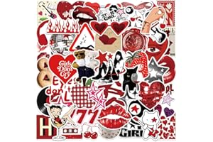 GGUFAY 50 Pcs Autocollants Downtown Y2K Girls pour Ordinateur Portable, Stickers Kindle, Snowboard, Valise, Scrapbook, Skateboard, Bagage, Graffiti, Adolescent, Garçon, Fille, Résistant à l'eau