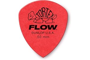 JIM DUNLOP DUNLOP TORTEX® FLOW® PICKS – Standard .50 mm – Red (Set of 12 pieces)