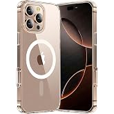 Ehr. iPhone 16 Pro Max Uyumlu Kamera Korumalı Magsafe Wireless Şarj &Ouml;zellikli Sert Sararmaz Kristal Şeffaf Kılıf (Şeffaf, iPh