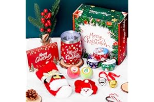 HarnyLoom 11 Pieza Regalo Mujer Navidad Originales Cumpleaños Calcetines Tazas Aromaterapia Campana Tarjeta Esposa Mama San Valentin Madre Regalos (Rojo)