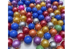 FAIRY TAIL & GLITZER FEE 100 Stück Bunte Matt Glanz Glasmurmeln Murmeln 16mm Glas-Steine Murmel Vasen-Füllungen Murmeln Glitzersteine Dekoschalen Murmelspiel Glas