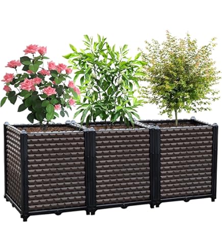 Florus Jive Terrace 80cm - Grote Staande Plantenbak voor Binnen & Buiten - 100% Gerecycled Plastic - L78 x W39 x H37.2 cm - Wit
