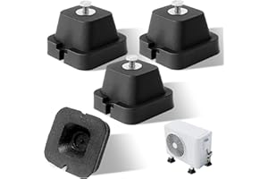 GZXUEHU 4 Pezzi Basi Antivibranti Per Condizionatore,Climatizzatore Ammortizzatore,per Gommini Antivibranti Condizionatore Staffa,Impermeabili E Riduttori Di Rumore, Capacità Di Carico150 Kg
