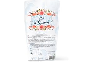 Plantawa Sales de Epsom 1KG | Sal de Baño Concentrado de Magnesio Puro | Sales 100% Naturales para Baño Relajante y Mejora el Sueño. Sales para Pieles Sensibles y Piel Atopica. Relajación Muscular