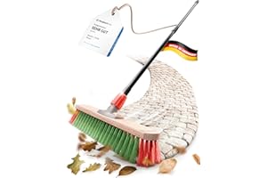 ‎NOVALIV Novaliv Kehrbesen Besen mit Teleskopstiel Straßenbesen mit Stiel Gartenbesen Industriebesen Hofbesen Allzweckbesen (1, Gartenbesen)