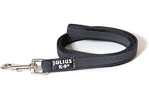 JULIUS K-9 Julius-K9 218GM-S1 Laisse antidérapante Color & Gray avec poignée, 14 mm x 1 m, Noir-Gris