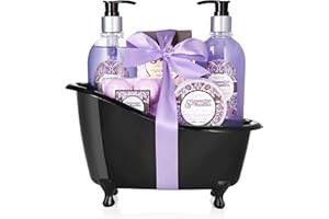 ‎BRUBAKER BRUBAKER Cosmetics Lavender Wanilia Zestaw Upominkowy Do Kąpieli Z Wanną Deco Czarny 9-Częściowy