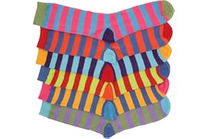 LOUISE23 12prs Boys Cotton Rich Funky Multi Colour Stripe Design Socks Back to School Sock School Uniform