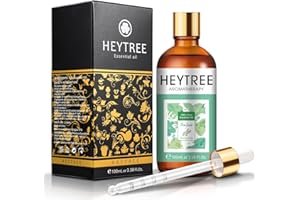HEYTREE Olio essenziale di Tea Tree 100ml, 100% naturale puro per funghi delle unghie dei piedi, capelli, cuoio capelluto, pelle, da aggiungere all'aromaterapia, al diffusore, all'umidificatore