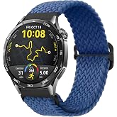 Teknoft 22mm ile Uyumlu Saatler i&ccedil;in Solo Loop 46mm Yumuşak Kumaş Kordon HUAWEI Watch (GT6 Pro/GT6/GT5 Pro/GT5/GT4/Watch 4 Pr