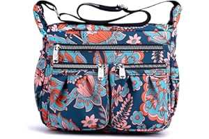 Wafybsre Borsa a Spalla Donna Tracolla in Nylon Impermeabile da Viaggio Crossbody Bag