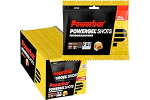 Powerbar - PowerGel Shots - Cola - 24x60g - Gommes énergétiques riches en glucides - Vitamine B6 - 75mg de caféine