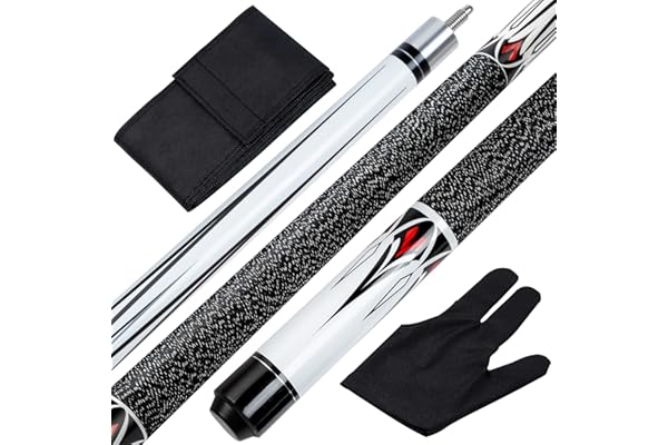 Teekerwang Pool Cue Stick - 58 inch Maple Billiard Pool Stick, 19/20/21 oz 1/2 Maple Pool Cue Stick Kit, 2-Piece Billiard Pool Cue Stick