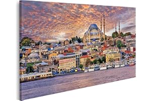 islandburner Bild auf Leinwand Goldenes Horn Und Die Altstadt Von Istanbul Stadt Dramatischen Sonnenuntergang T Bilder Wandbilder Poster