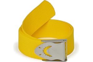 Best divers , Zi0130s - Cinturón para plomos, Hebilla de Acero Inoxidable, tiburón Amarillo, Unisex, Talla única