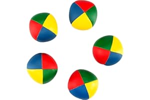 Diabolo Freizeitsport - x5 Balles de Jonglage Premium Soft - 4 Couleurs - 67mm Ø - Recouvertes en Cuir Synthétique imperméable - Set de Jonglage pour Enfants et Adultes