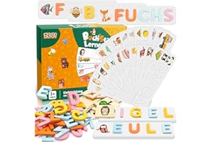 ZOOI Montessori Spielzeug ab 3 4 Jahre Junge, Spielzeug ab 2 3 4 Jahre Mädchen, Buchstaben Lernen Lernspiele Kinderspielzeug, Adventskalender Füllung Kinder