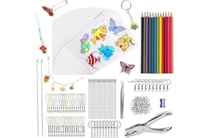 WECUTE 218 Stück Schrumpffolie Set, 20 Blätter A5 Schrumpffolien zum Basteln Schrumpfende Schrumpffolienplatten Transparent (A5 Set)