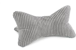Bookiepad Leseknochen, Nackenrolle Cozy Shara, im Cord Design, ergonomische Form für Nacken- oder Lendenstütze, 42 x 22 cm, Flexible Stütze für Bücher, E-Books oder Tablets (Farbe Grau)