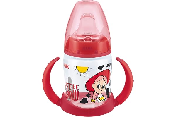 NUK Gobelet d'apprentissage Disney First Choice - 6-18 mois - Bec en silicone anti-fuite - Anti-colique - Sans BPA - 150 ml - Jessie (Toy Story)