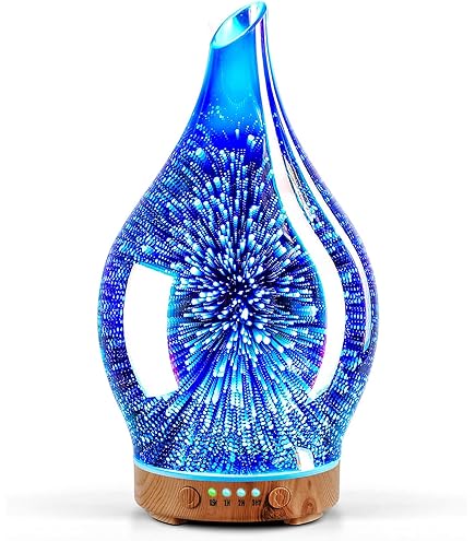 Porseme 280ml Aroma Diffuser Glas,Handgeblasen Diffuser für ätherische