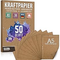Karton pak 180 grams 10 vellen A4 Bruin De Mobiele