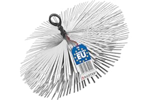 BAUSTER® Chimney Brush Made of Sheet Metal Spring Steel 175 mm Flat Fireplace Brush Soot Brush Fireplace Cleaner Masonry Chimney Fireplace Various Sizes Wood Stove Accessories and Charcoal Stoves