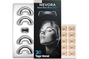 Nevora Magnetische Nasenpflaster | 30 Tage Vorrat | Nasenstrips Besser Atmen | Nasenpflaster Magnet | Nasenspreizer Nasal Strips | Nose Strips Magnet | Nasen Magnet Atmen | Nasendilatator (Schwarz)
