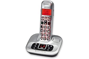 Amplicomms BigTel 1280 - Big Button Phone for Elderly with Answering Machine - Loud Phones for Hard of Hearing - Cordless Hearing Aid Compatible Phones