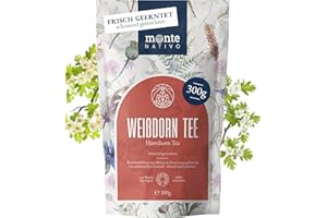 Herbata głogowa Monte Nativo (300 g) – herbata z głogu delikatnie suszona – liście głogu w każdej chwili – 100% czysta i naturalna – herbata z głogu jako herbata ziołowa, mrożona lub herbata na