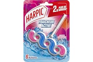 Harpic Bloc WC - Active Fresh Nettoyant WC - Parfum Fleurs Tropicales